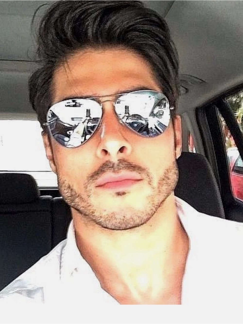 Aviator "SILVER STAR" Men Guy Mirror Reflective Metal Sunglasses Aviator Shadz
